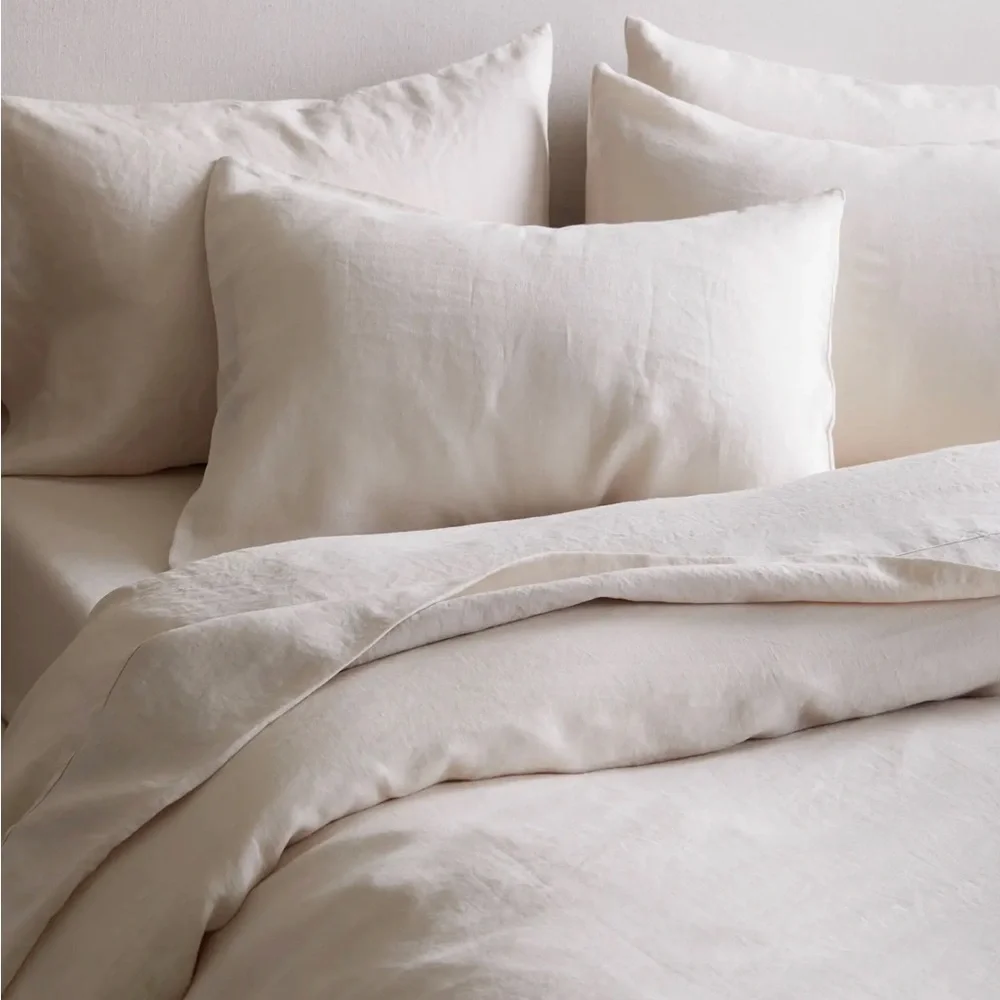 European Linen Duvet Cover Set SAND - Picture 4 of 14